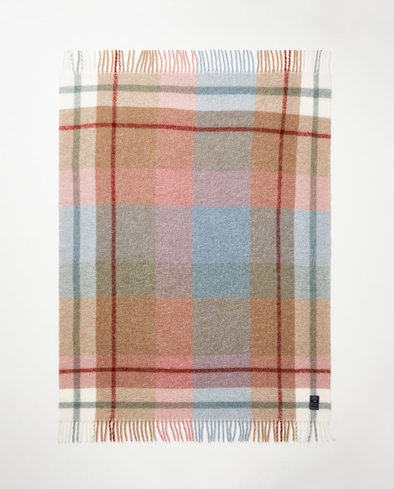 Lexington ruudullinen mohair peite, 130x170
