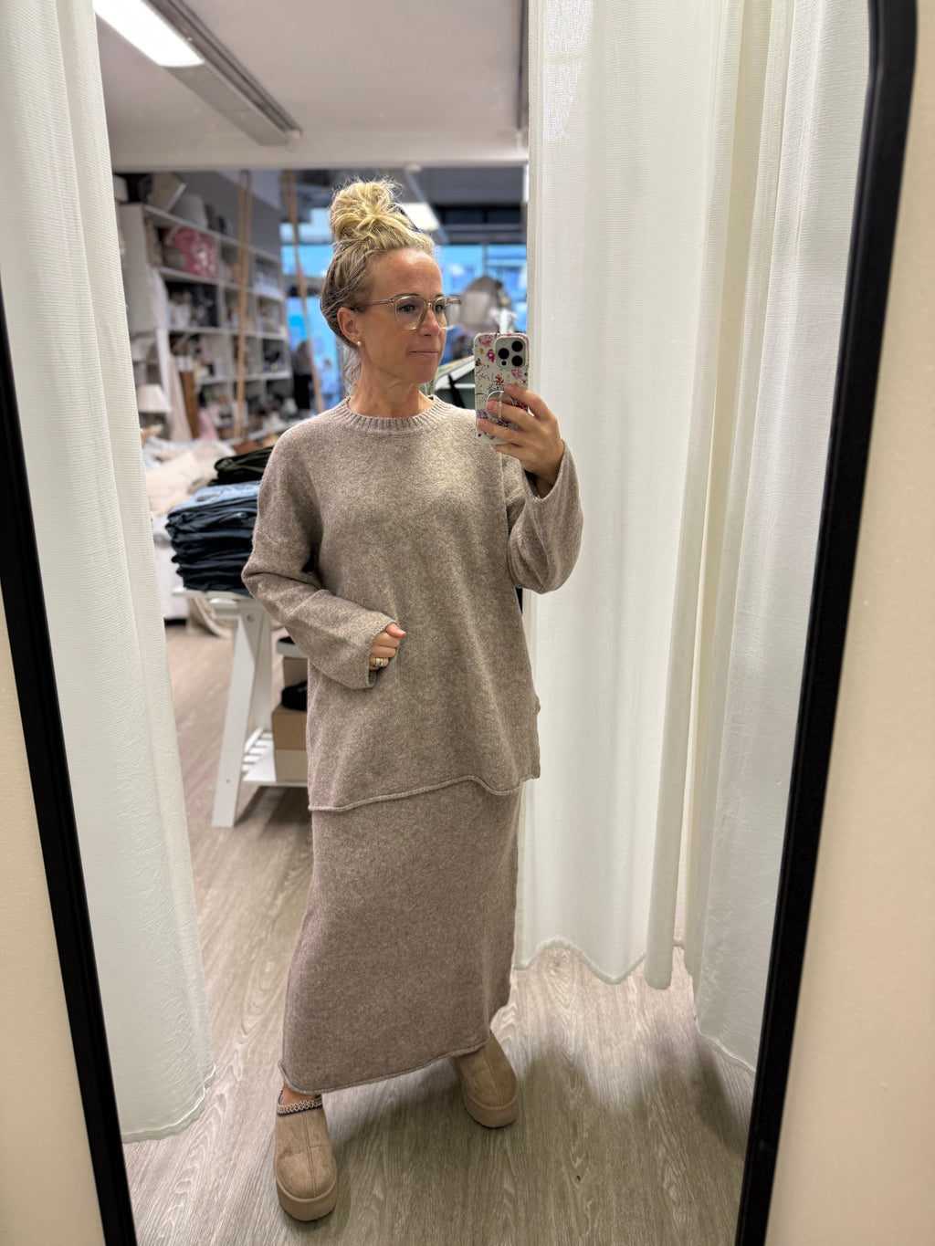 Mix by Heart Lotta neulesetti, taupe