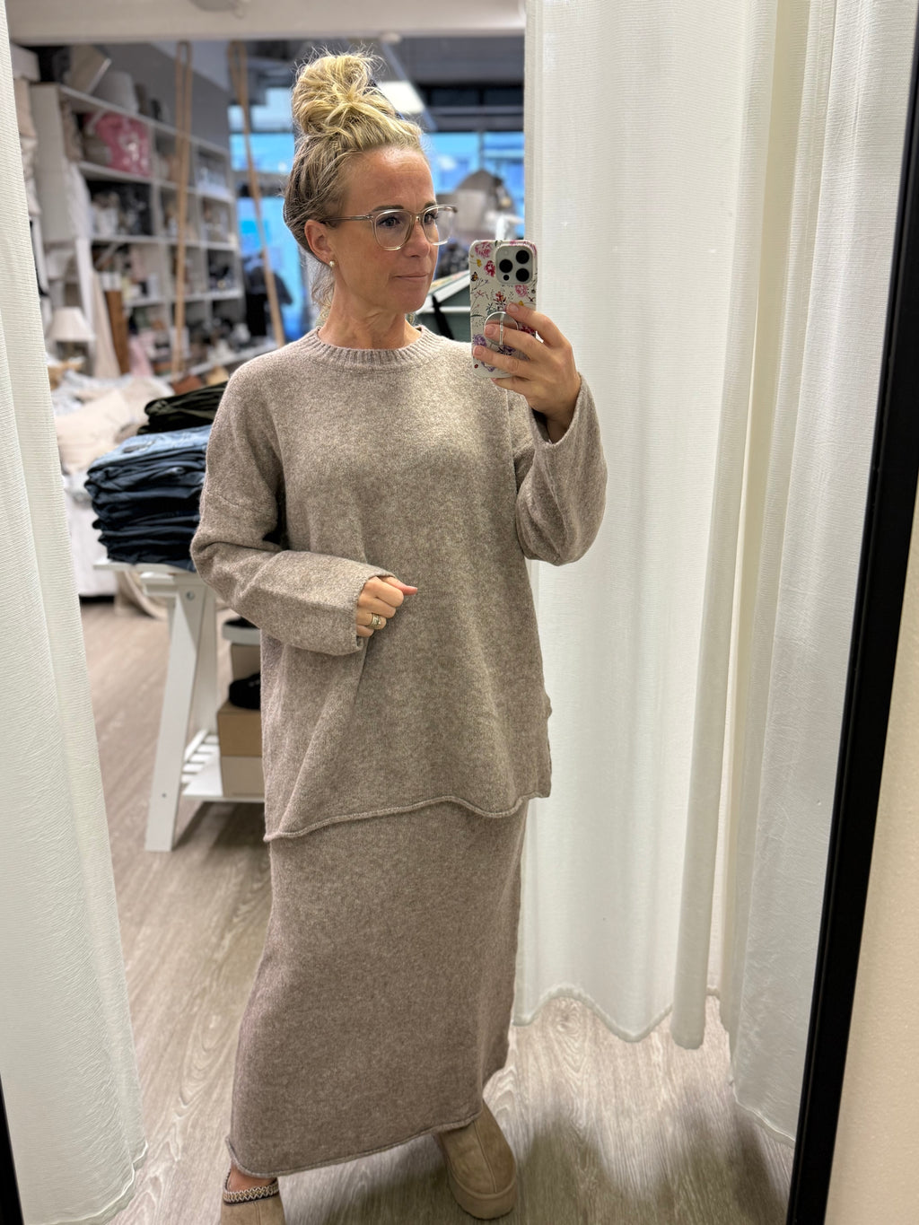 Mix by Heart Lotta neulesetti, taupe