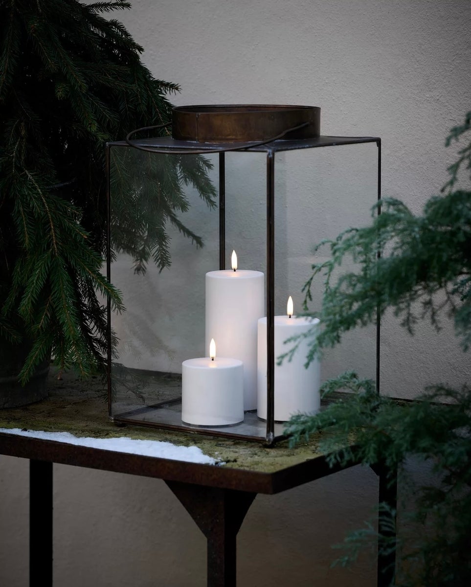Uyuni led-ulkokynttilä, 8.4x20cm, white