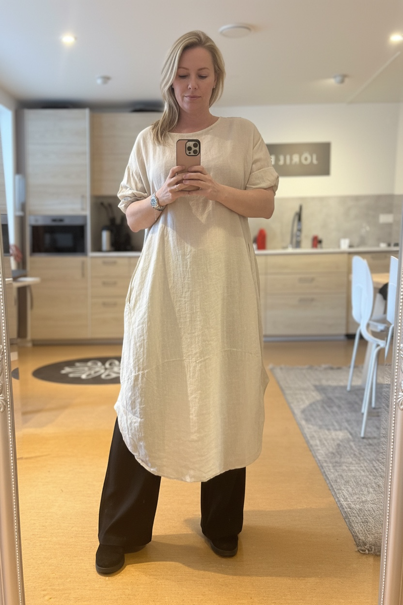 Jörlevik of Sweden Andrea pellavamekko, beige