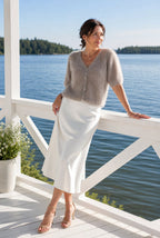 Amanda B Mohairneuletakki Saga, beige