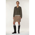 Bluesportswear Margit neuletakki, dusty olive melange