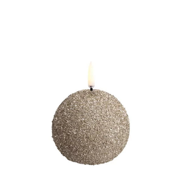 Uyuni led-kynttilä glitterpallo, shamppanja