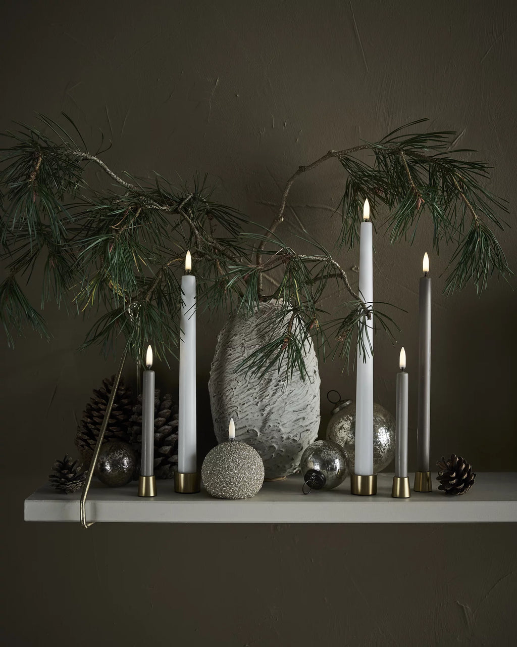 Uyuni led-kynttilä glitterpallo, shamppanja