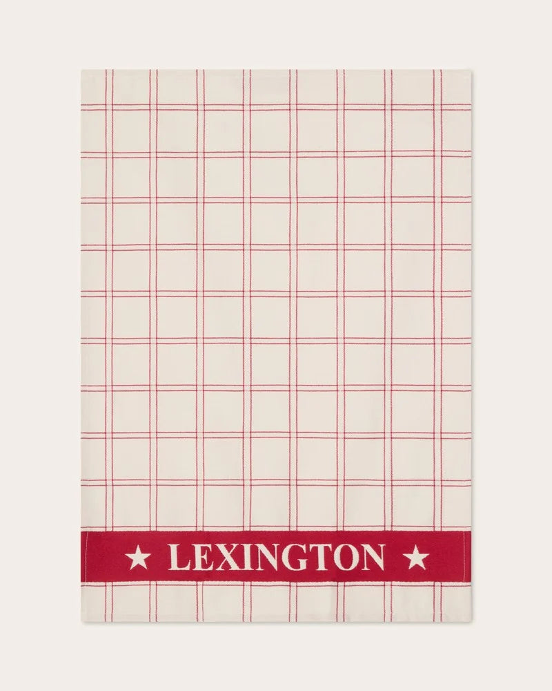 Lexington cotton jaquard kitchen towel- keittiöpyyhesetti, red/White