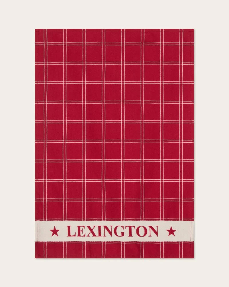 Lexington cotton jaquard kitchen towel- keittiöpyyhesetti, red/White