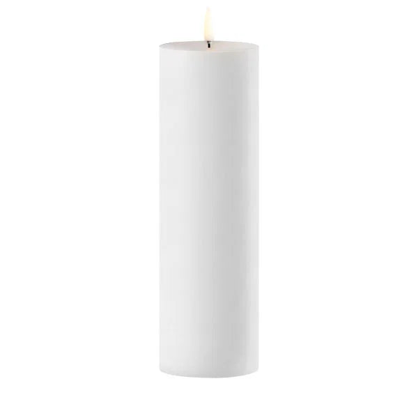 Uyuni led-ulkokynttilä, 12x40cm, white