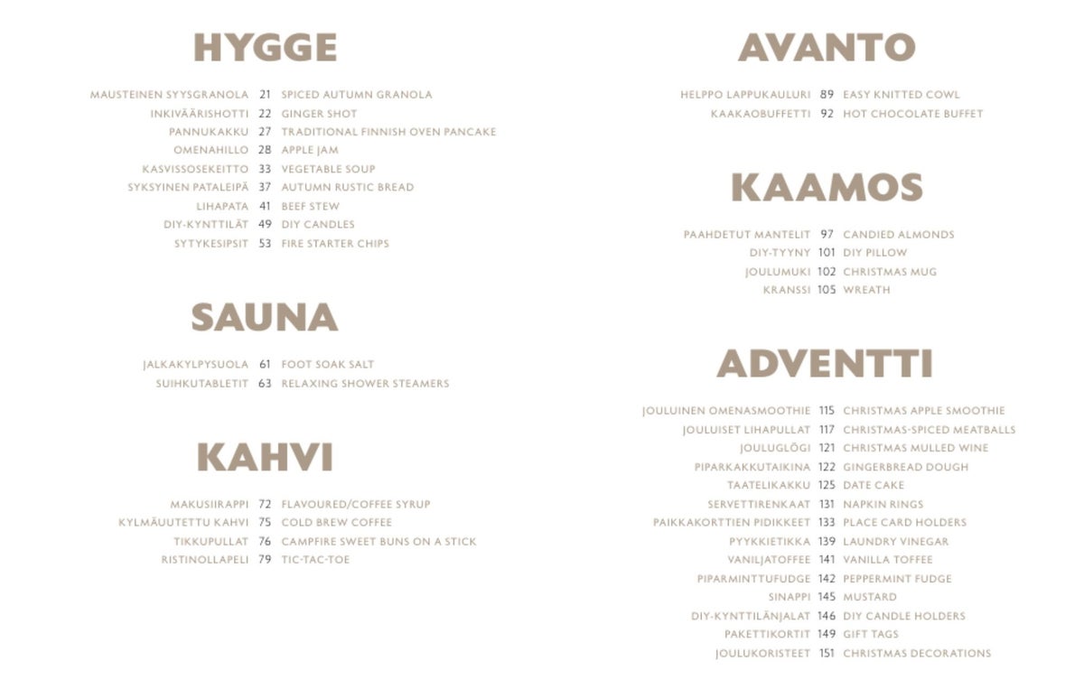 Suomalainen hygge- how to survive kaamos-  tablebook