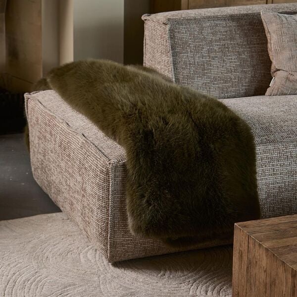 Riviera Maison Bromont faux fur throw, 130x180
