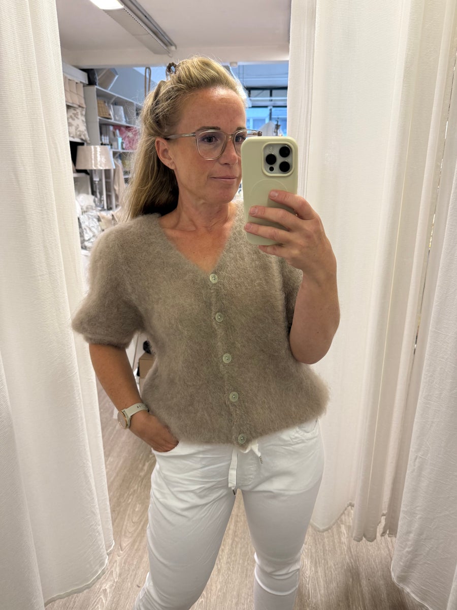 Amanda B Mohairneuletakki Saga, beige